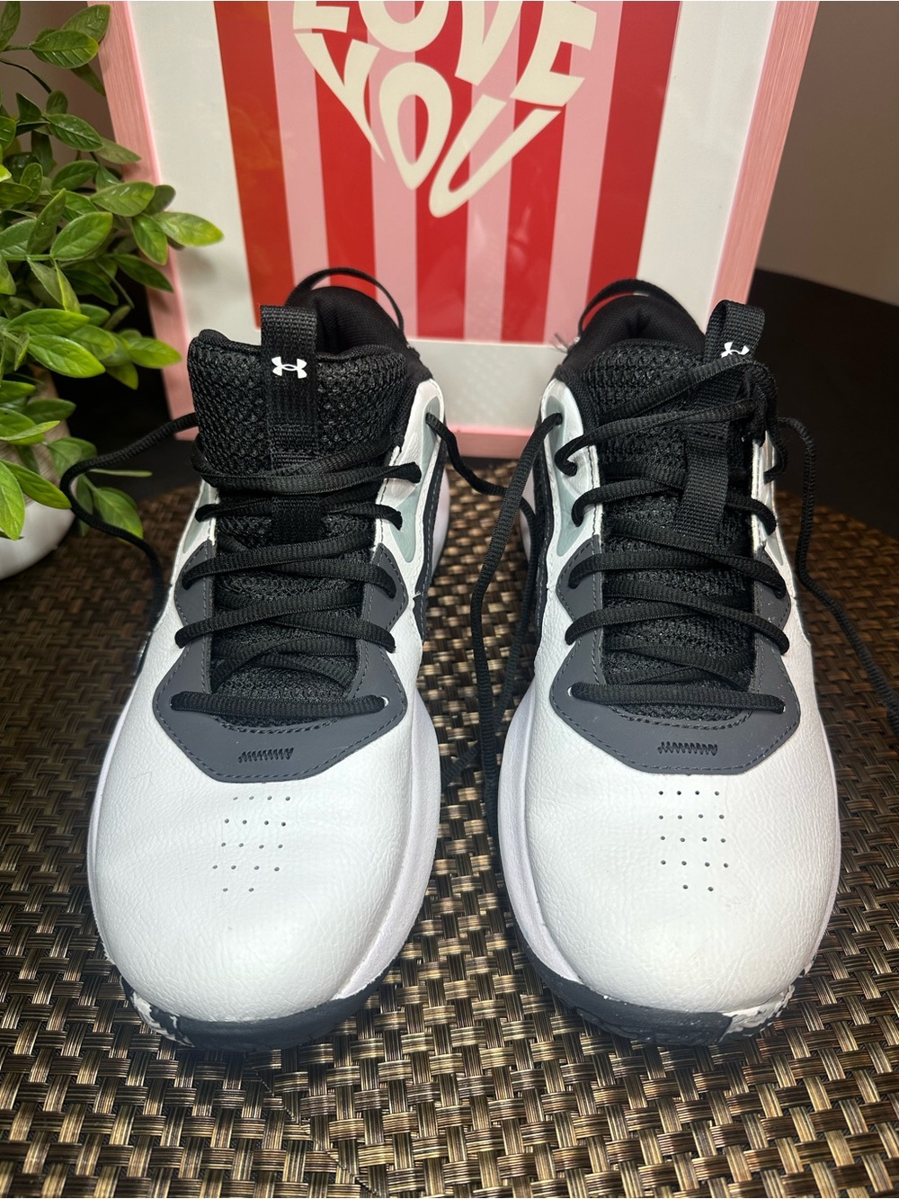 Under Armour Black & White Men's Athletic Shoes